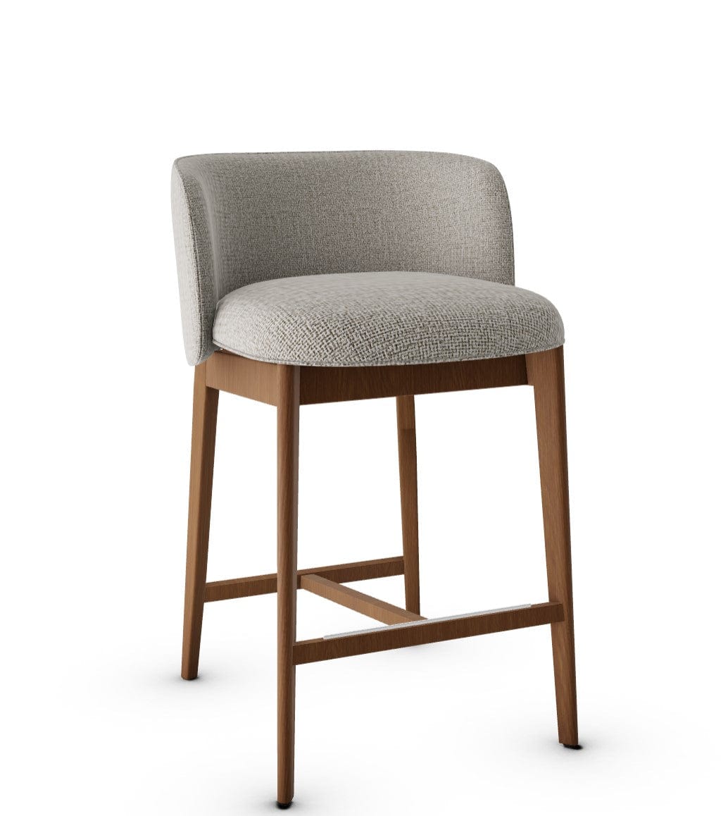 Tabouret Calligaris - Abrey (Pieds en bois) CS2042 avec assise rembourrée et cadre en bois-17