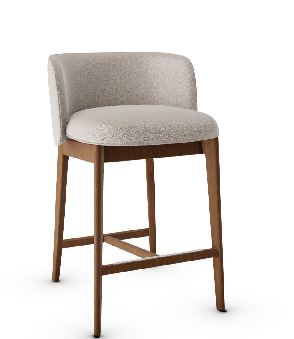 Tabouret Calligaris - Abrey (Pieds en bois) CS2042 avec assise rembourrée et cadre en bois-14