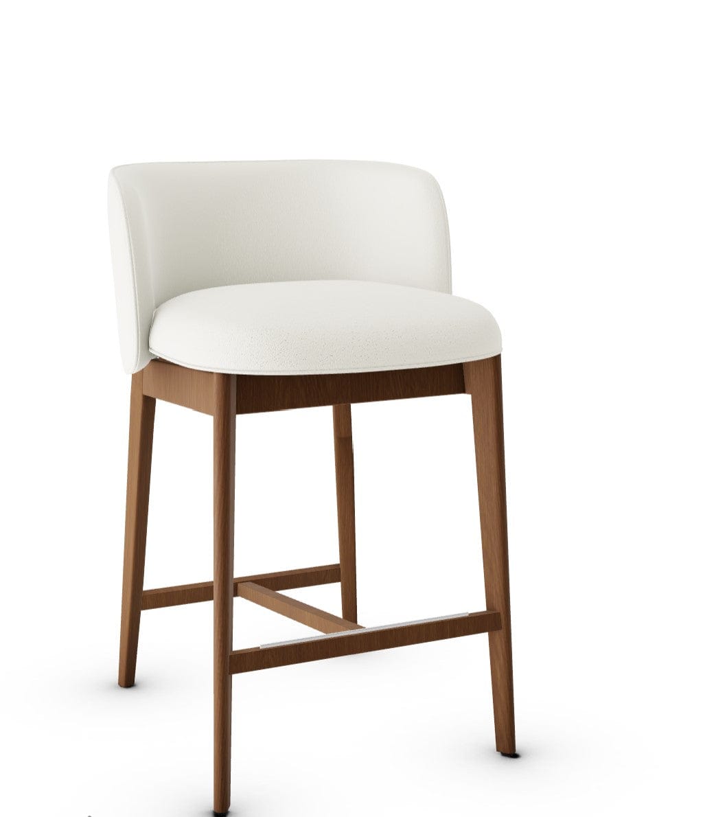 Tabouret Calligaris - Abrey (Pieds en bois) CS2042 avec assise rembourrée et cadre en bois-13