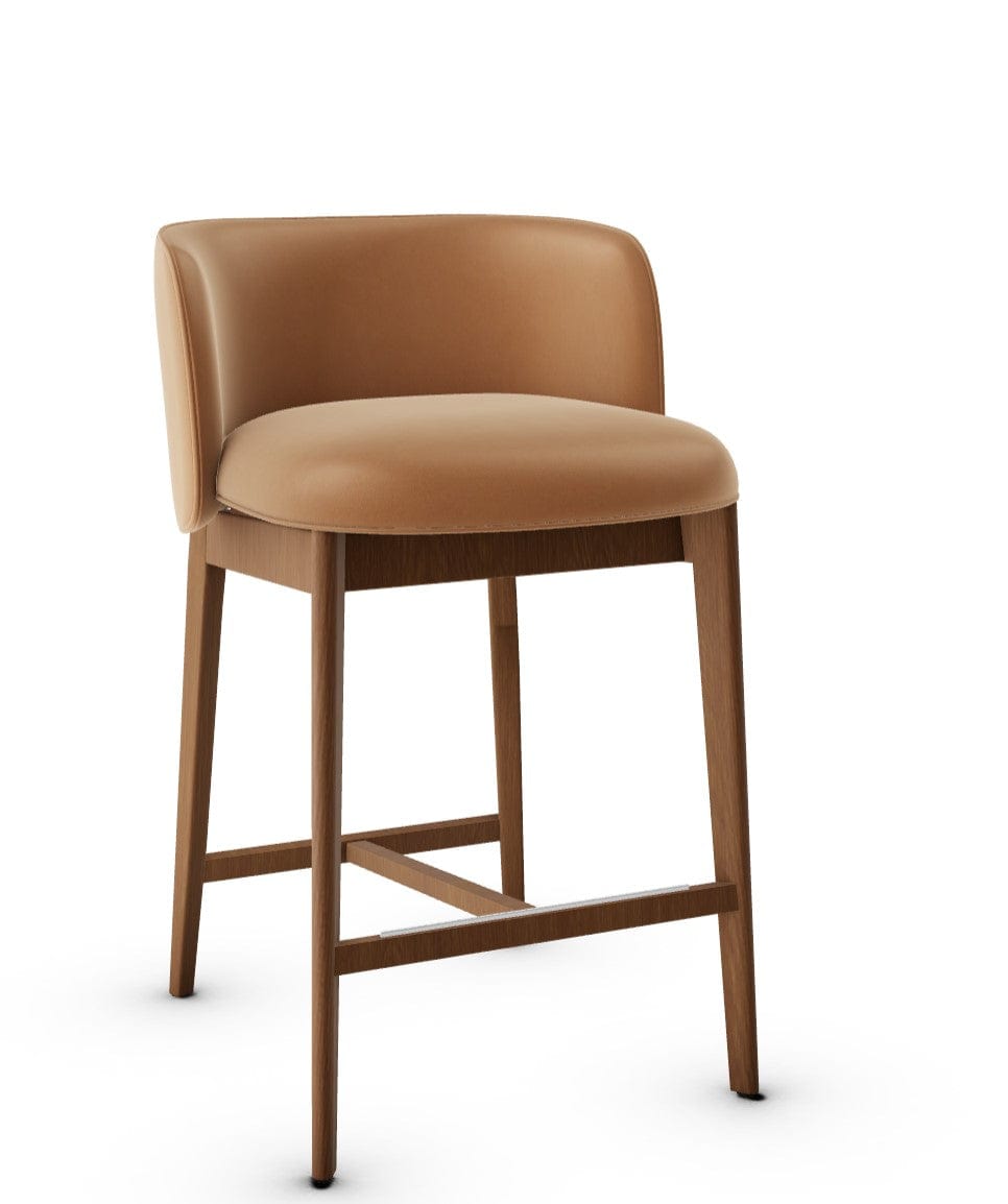 Tabouret Calligaris - Abrey (Pieds en bois) CS2042 avec assise rembourrée et cadre en bois-16