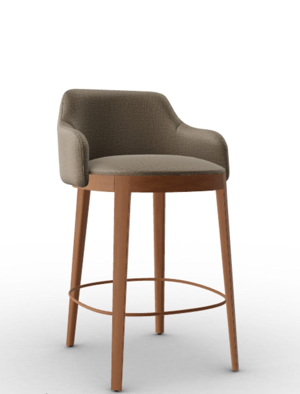 Tabouret Calligaris - Adel (Pieds en bois) CS2200 avec assise rembourrée et cadre en bois-15