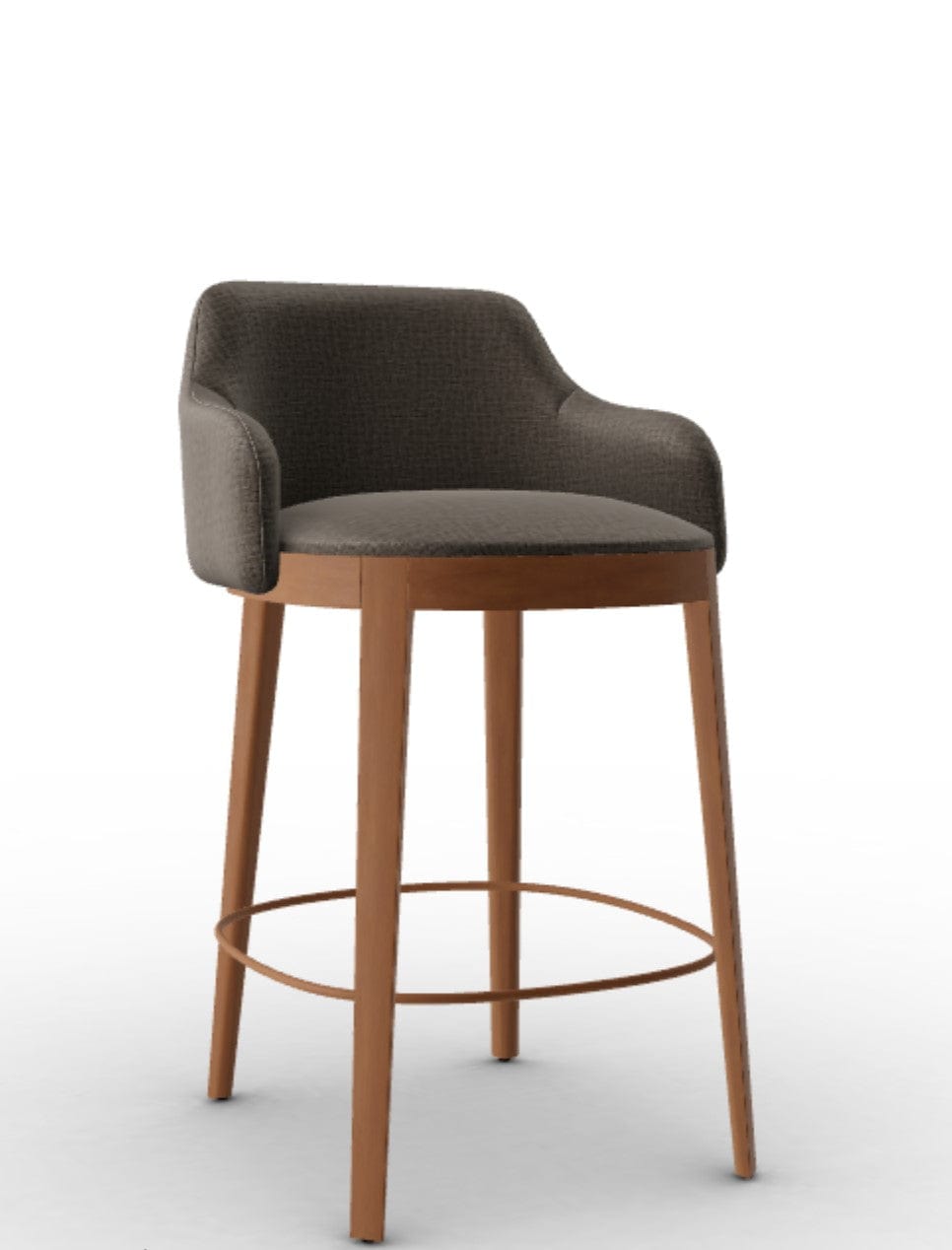 Tabouret Calligaris - Adel (Pieds en bois) CS2200 avec assise rembourrée et cadre en bois-17