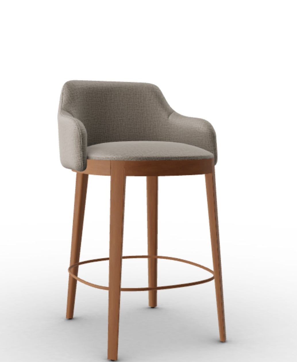 Tabouret Calligaris - Adel (Pieds en bois) CS2200 avec assise rembourrée et cadre en bois-16