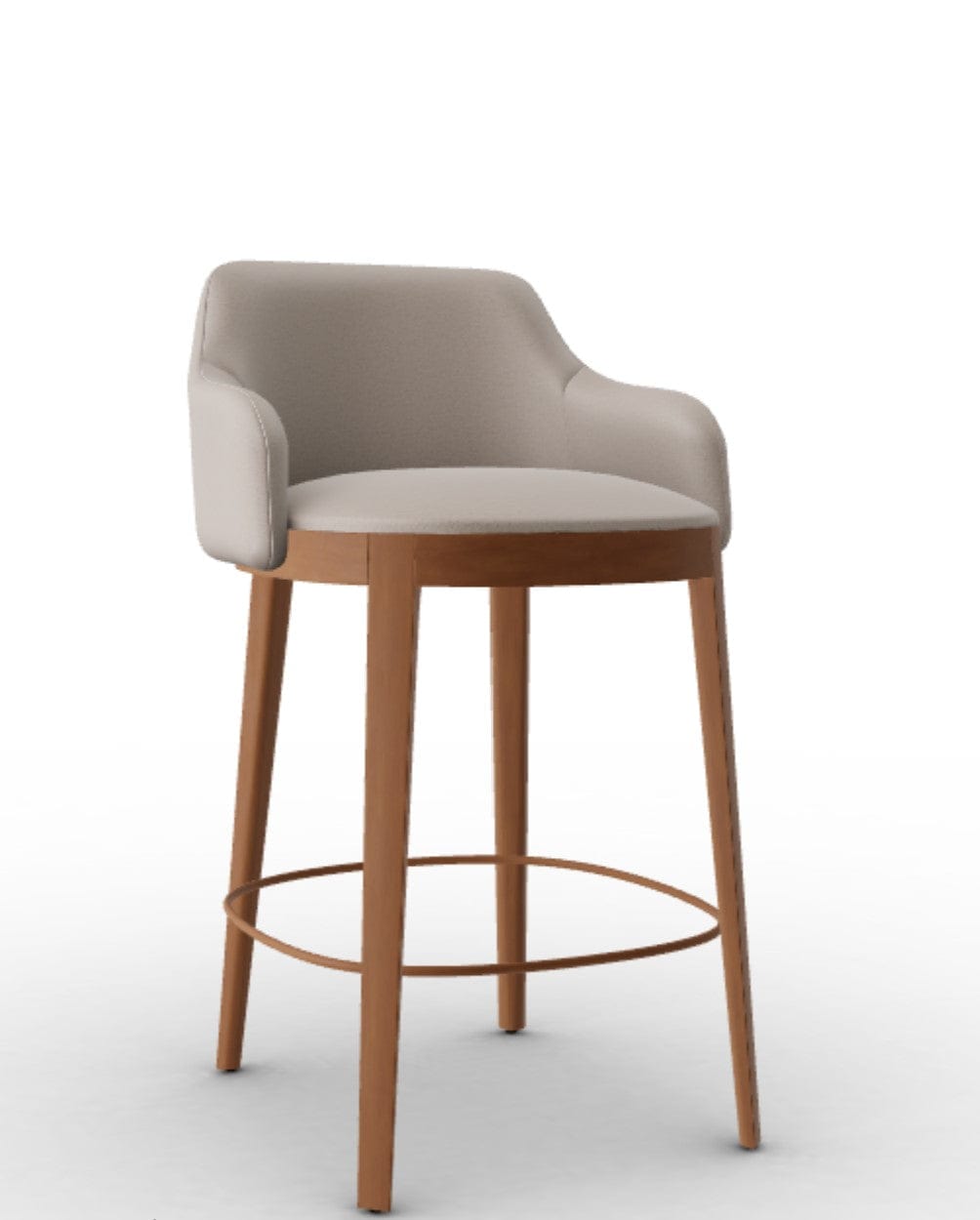 Tabouret Calligaris - Adel (Pieds en bois) CS2200 avec assise rembourrée et cadre en bois-19