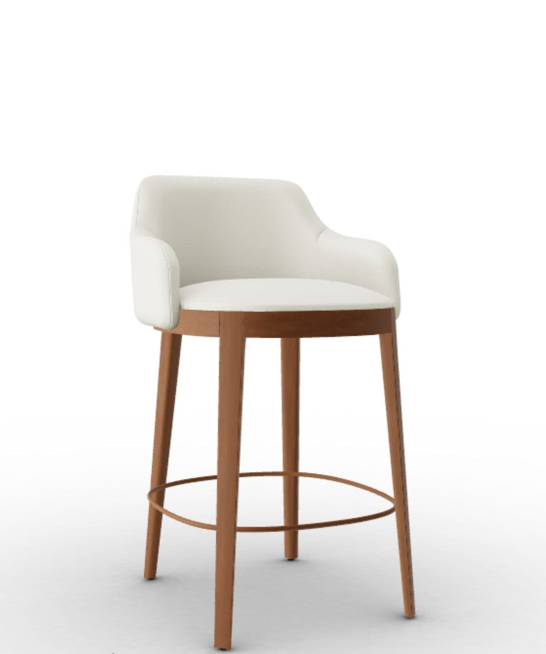 Tabouret Calligaris - Adel (Pieds en bois) CS2200 avec assise rembourrée et cadre en bois-18