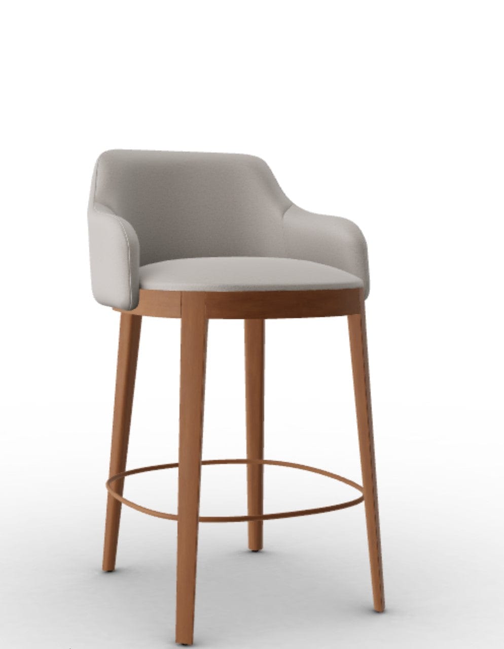 Tabouret Calligaris - Adel (Pieds en bois) CS2200 avec assise rembourrée et cadre en bois-20