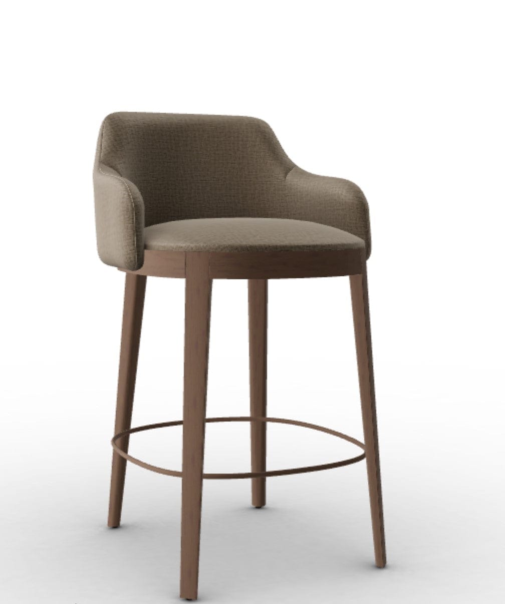 Tabouret Calligaris - Adel (Pieds en bois) CS2200 avec assise rembourrée et cadre en bois-3