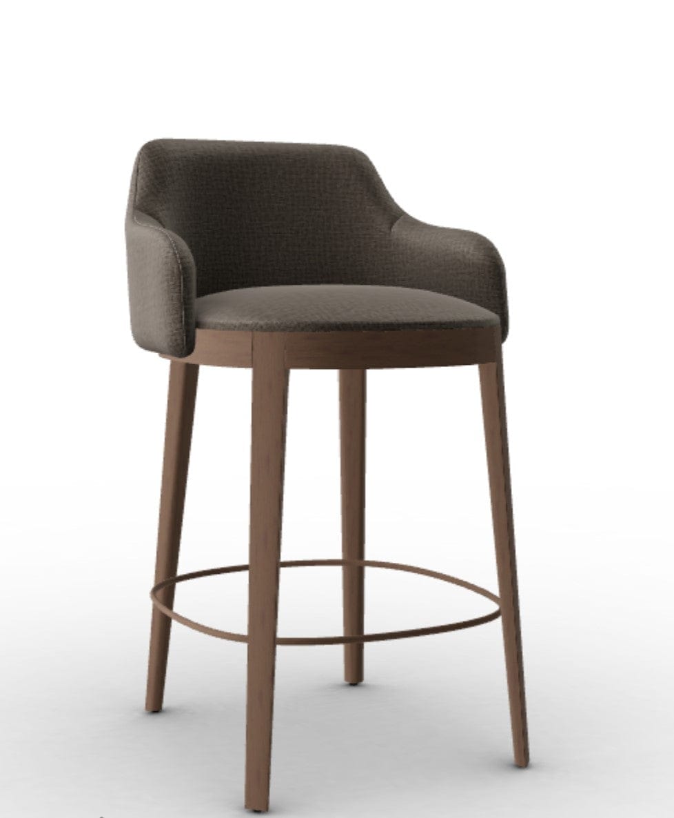 Tabouret Calligaris - Adel (Pieds en bois) CS2200 avec assise rembourrée et cadre en bois-5