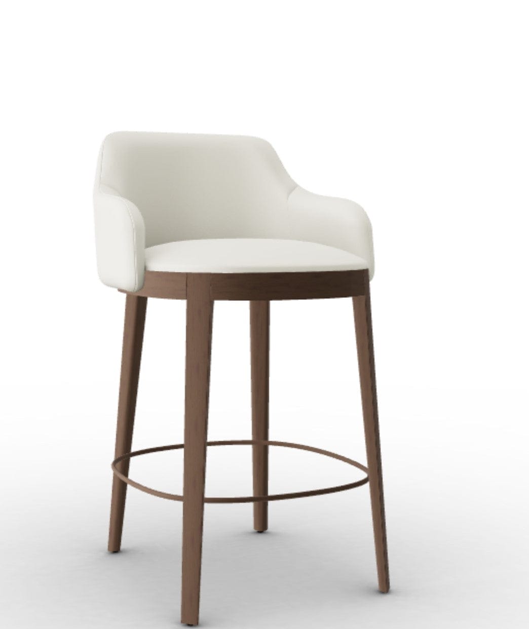 Tabouret Calligaris - Adel (Pieds en bois) CS2200 avec assise rembourrée et cadre en bois-6