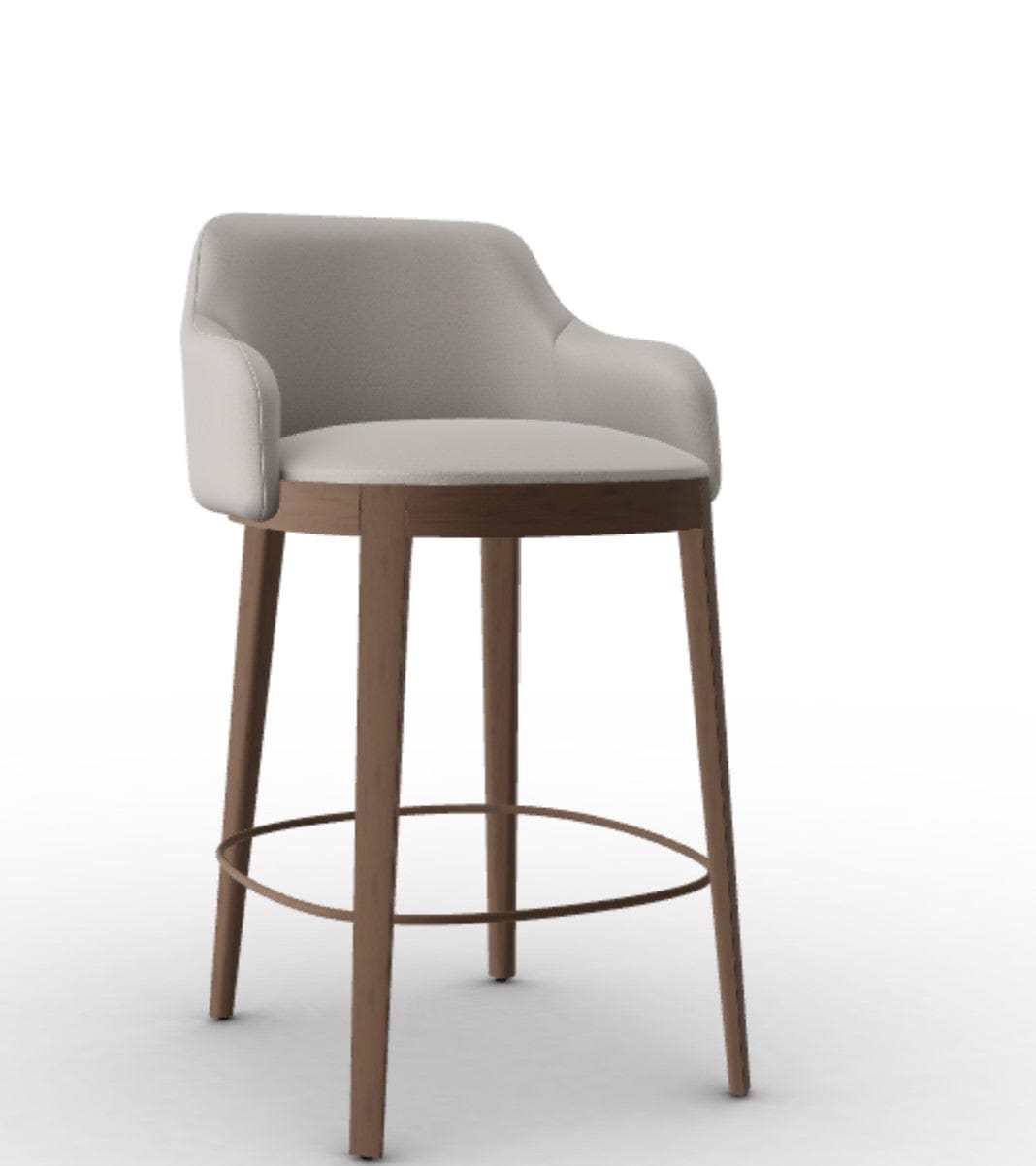 Tabouret Calligaris - Adel (Pieds en bois) CS2200 avec assise rembourrée et cadre en bois-8