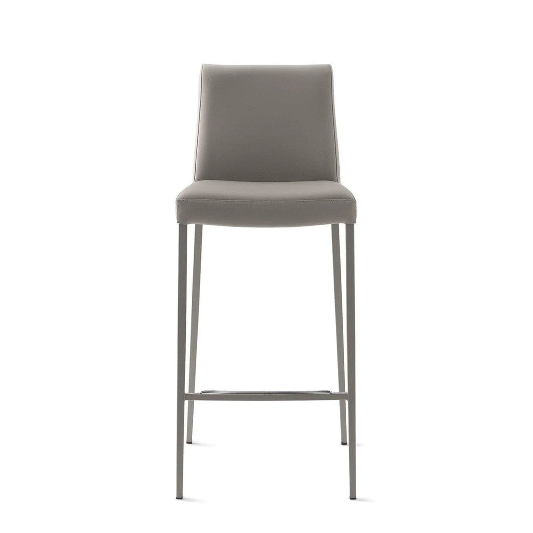 Tabouret Calligaris - Adia (Pieds en métal) CS2017 avec assise rembourrée et pieds métalliques assortis-1