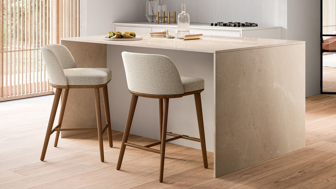 Tabouret Calligaris - Foyer CS2072 en bois de frêne avec assise rembourrée-2