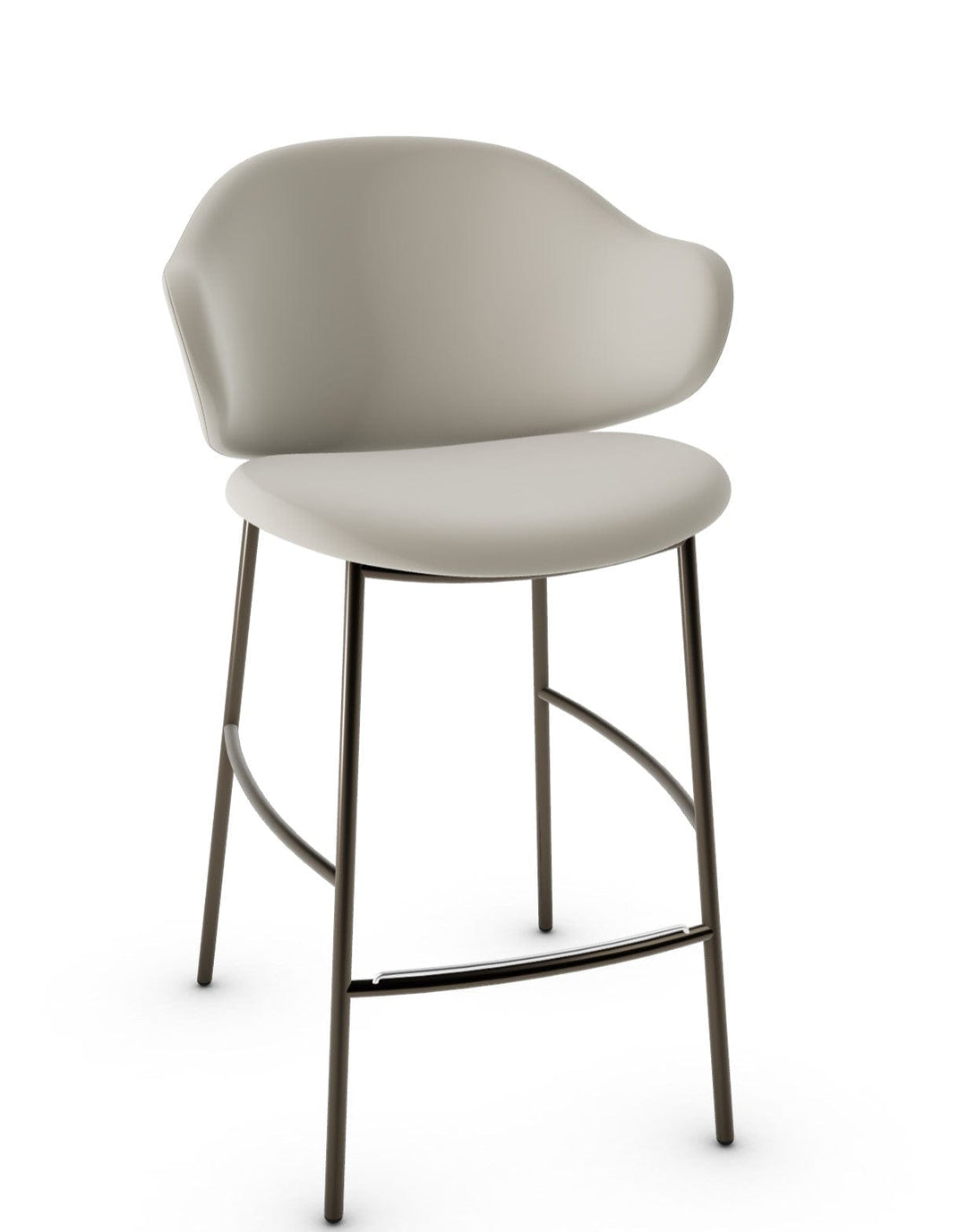 Tabouret Calligaris - Holly CS2038 avec dossier rembourré et base en métal-38