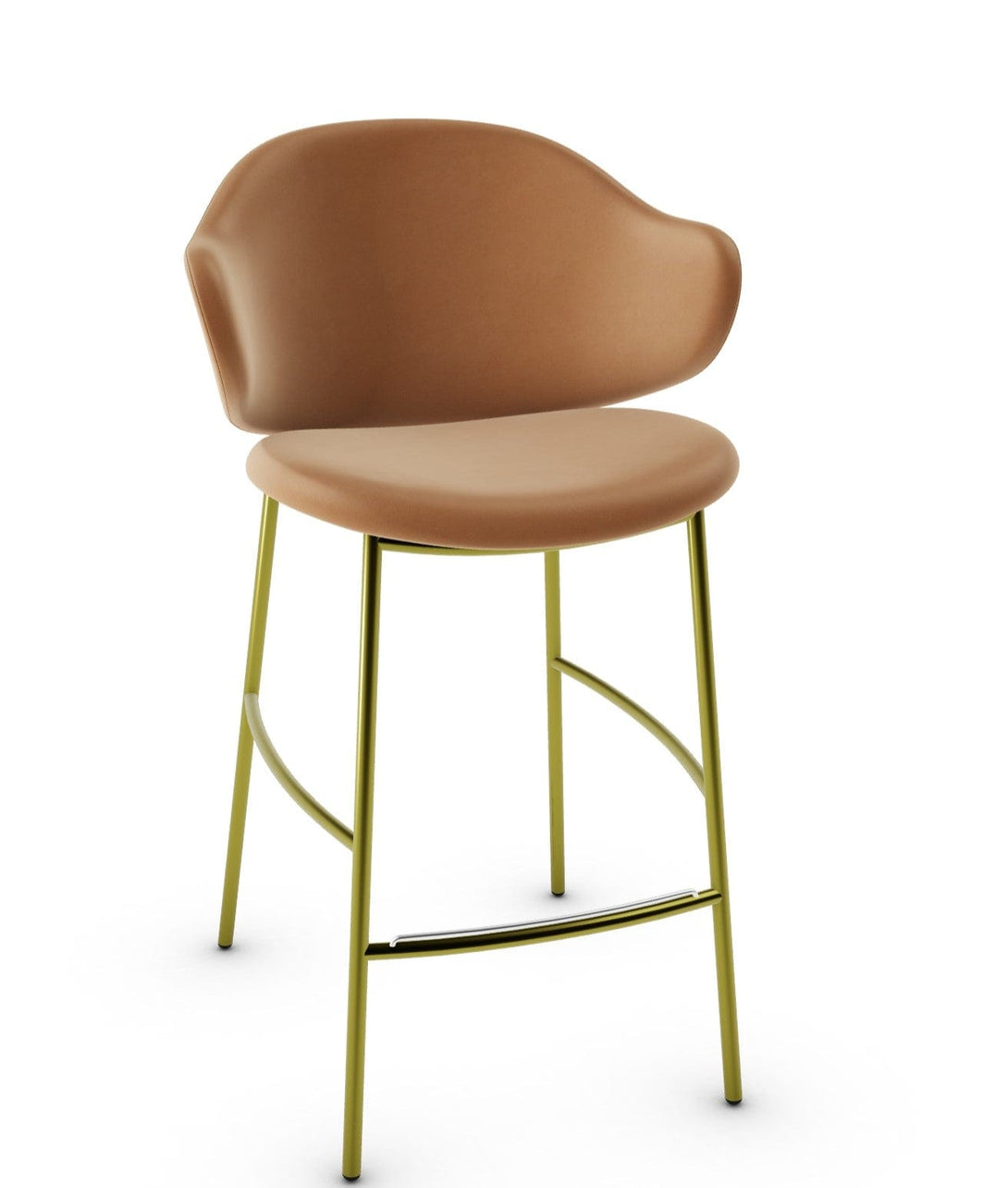 Tabouret Calligaris - Holly CS2038 avec dossier rembourré et base en métal-28