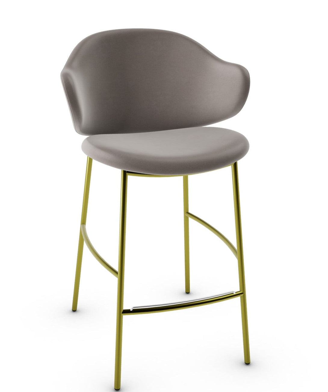 Tabouret Calligaris - Holly CS2038 avec dossier rembourré et base en métal-27