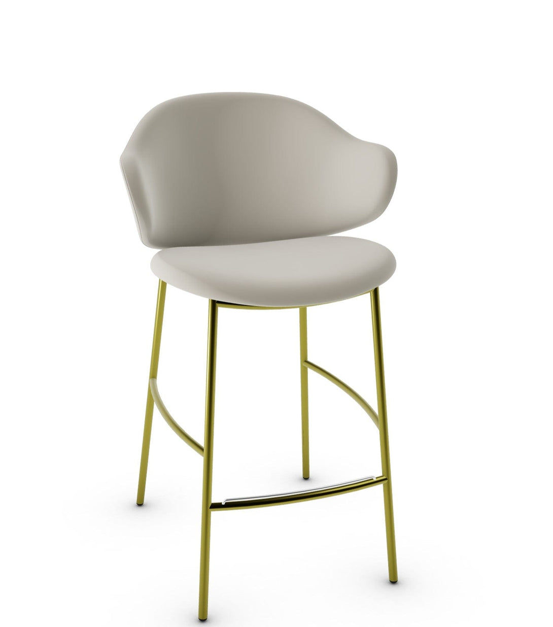 Tabouret Calligaris - Holly CS2038 avec dossier rembourré et base en métal-22