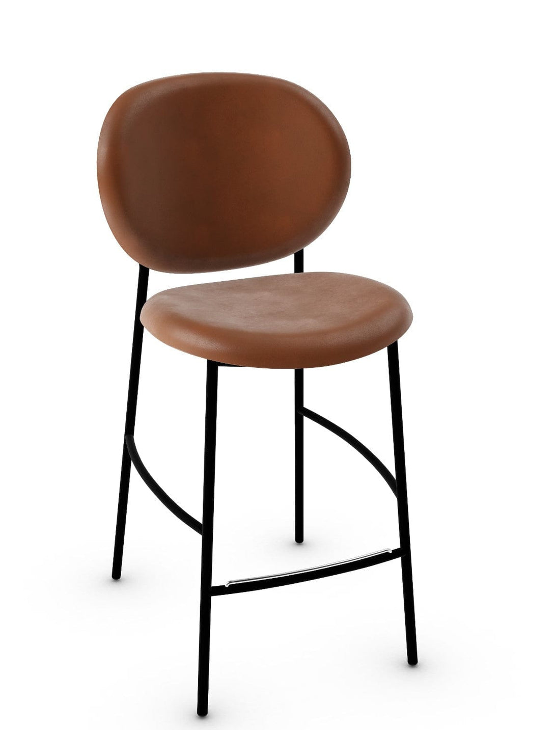 Tabouret Calligaris - INÈS CS2022 avec dossier enveloppant et base en métal-4