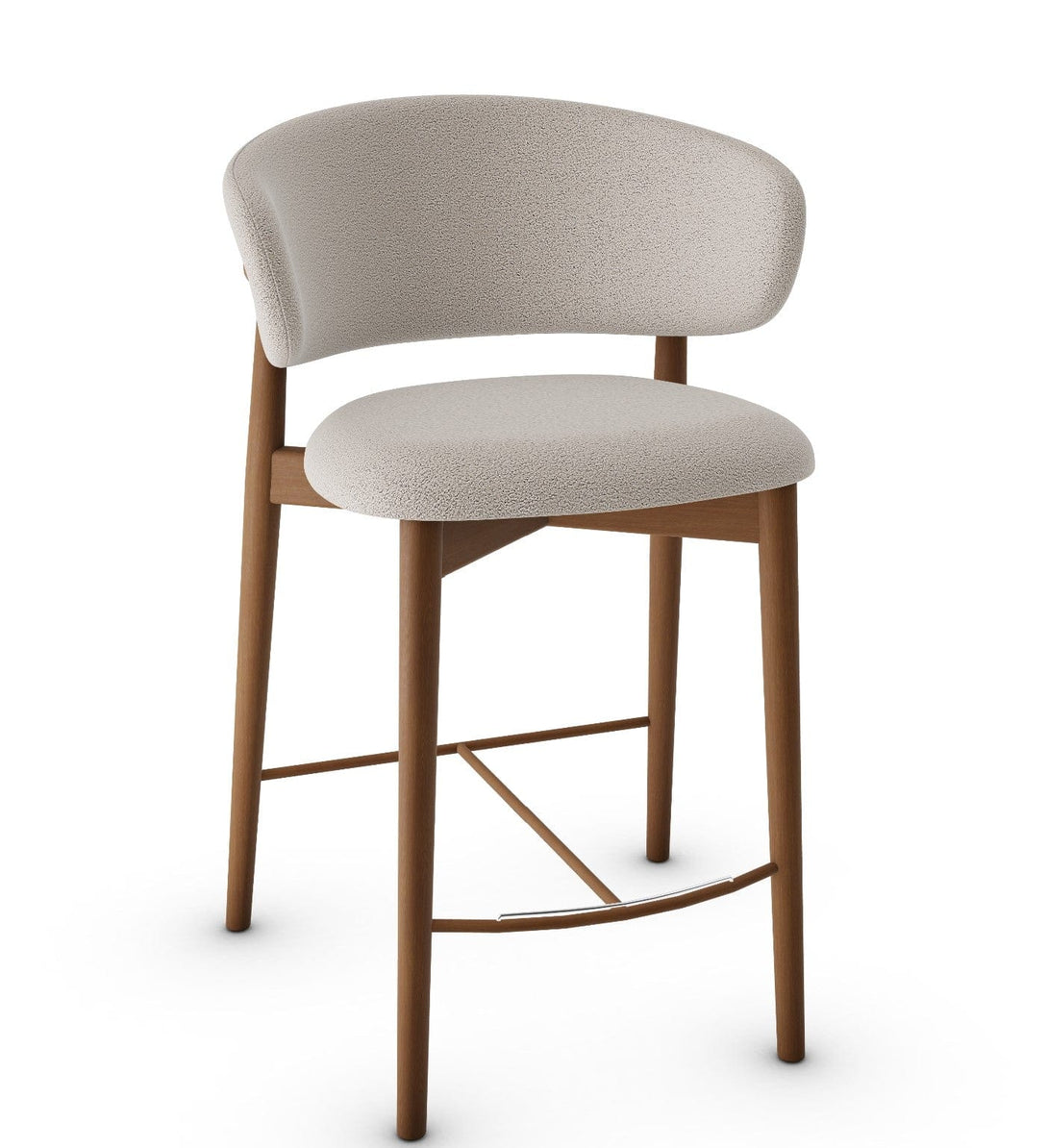 Tabouret Calligaris - Oleandro (Pieds en bois) CS2035 avec assise rembourrée et cadre en bois-30