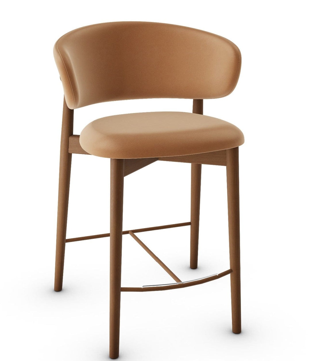 Tabouret Calligaris - Oleandro (Pieds en bois) CS2035 avec assise rembourrée et cadre en bois-24