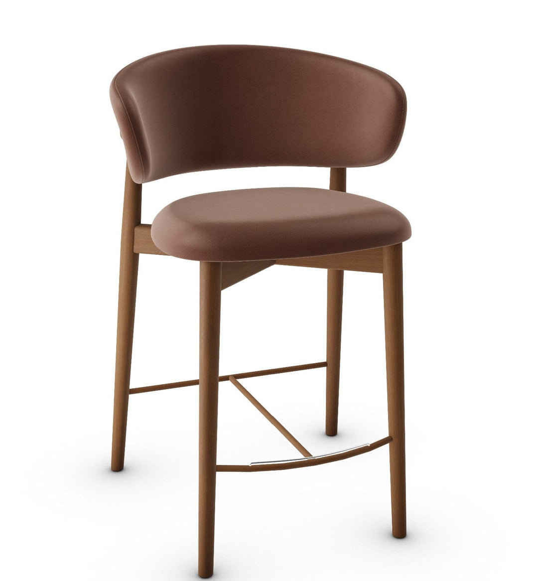 Tabouret Calligaris - Oleandro (Pieds en bois) CS2035 avec assise rembourrée et cadre en bois-25