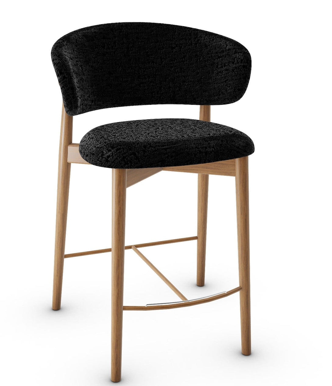 Tabouret Calligaris - Oleandro (Pieds en bois) CS2035 avec assise rembourrée et cadre en bois-22