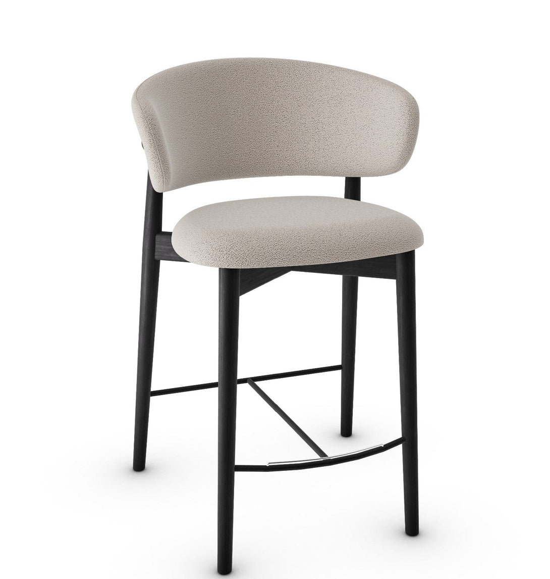 Tabouret Calligaris - Oleandro (Pieds en bois) CS2035 avec assise rembourrée et cadre en bois-18