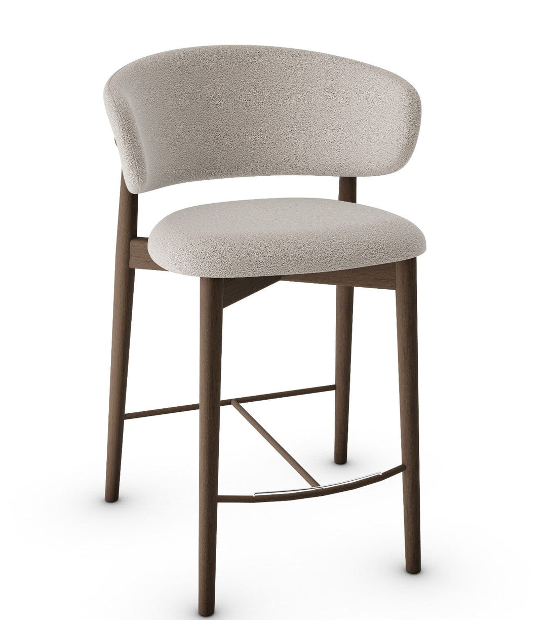 Tabouret Calligaris - Oleandro (Pieds en bois) CS2035 avec assise rembourrée et cadre en bois-10