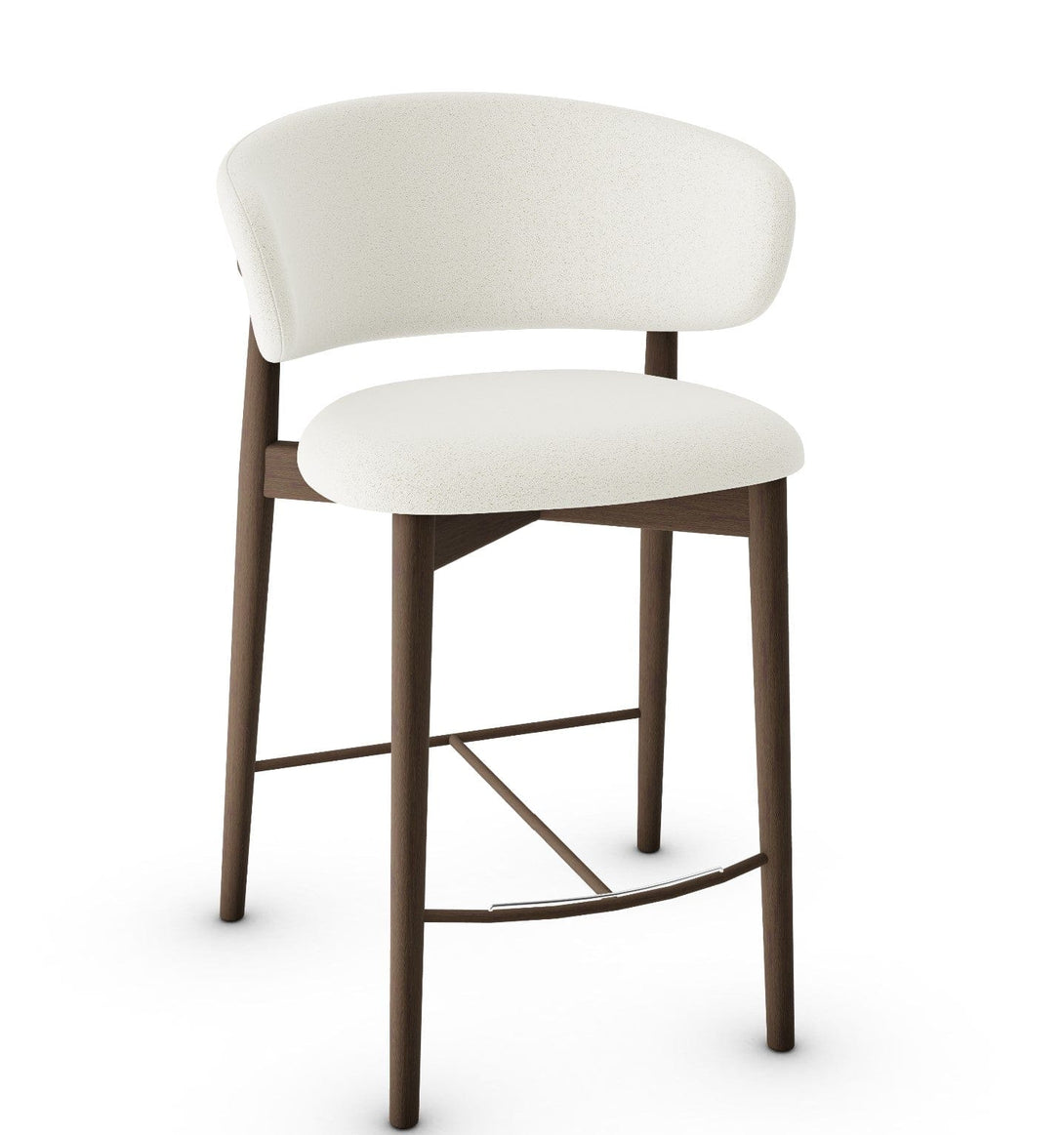 Tabouret Calligaris - Oleandro (Pieds en bois) CS2035 avec assise rembourrée et cadre en bois-9