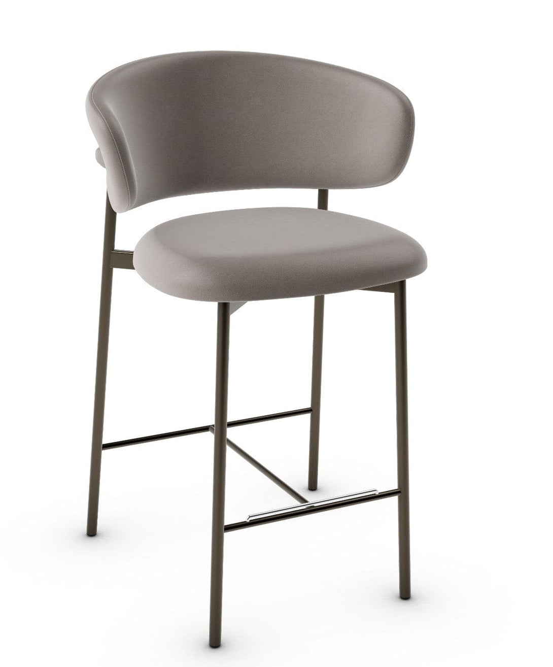 Tabouret Calligaris - Oleandro CS2032 avec assise rembourrée et base en métal-19