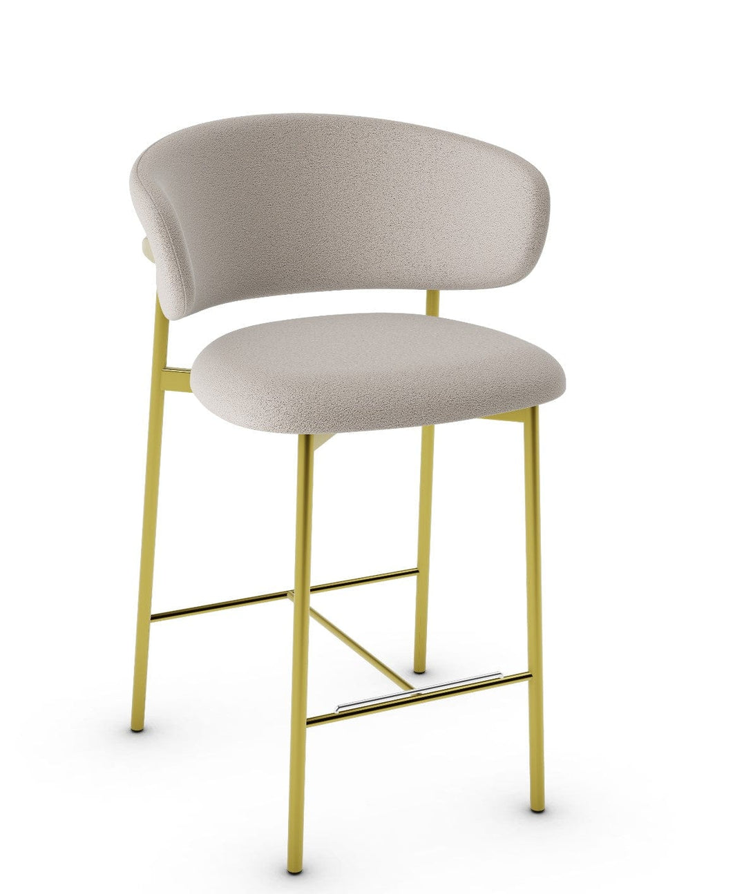 Tabouret Calligaris - Oleandro CS2032 avec assise rembourrée et base en métal-18