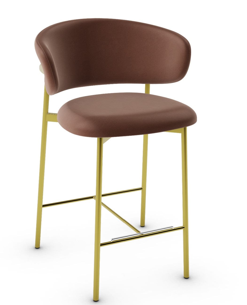 Tabouret Calligaris - Oleandro CS2032 avec assise rembourrée et base en métal-13