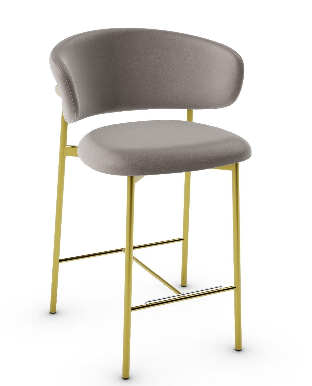 Tabouret Calligaris - Oleandro CS2032 avec assise rembourrée et base en métal-11