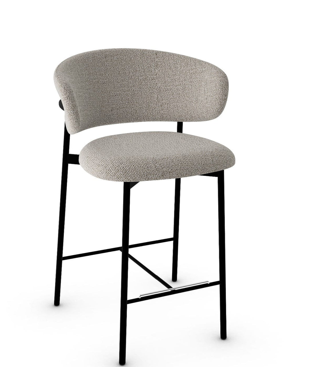 Tabouret Calligaris - Oleandro CS2032 avec assise rembourrée et base en métal-6