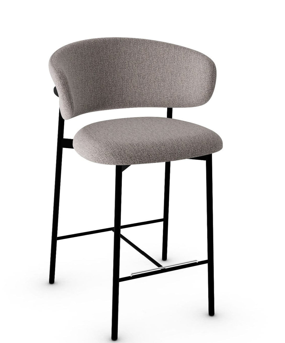 Tabouret Calligaris - Oleandro CS2032 avec assise rembourrée et base en métal-8