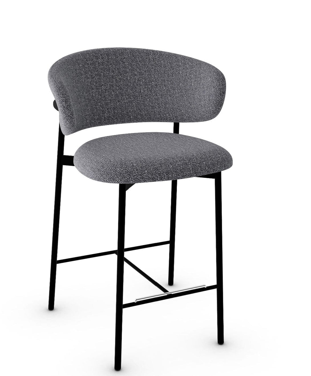 Tabouret Calligaris - Oleandro CS2032 avec assise rembourrée et base en métal-7