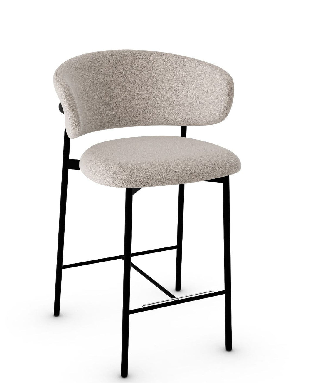 Tabouret Calligaris - Oleandro CS2032 avec assise rembourrée et base en métal-10