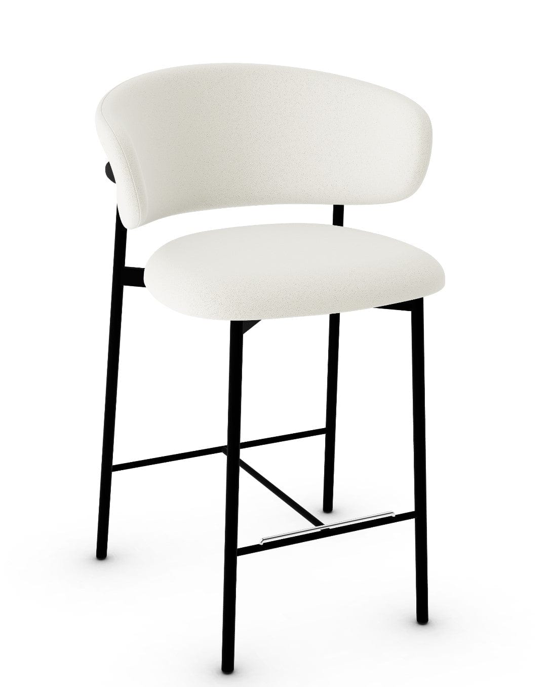 Tabouret Calligaris - Oleandro CS2032 avec assise rembourrée et base en métal-9