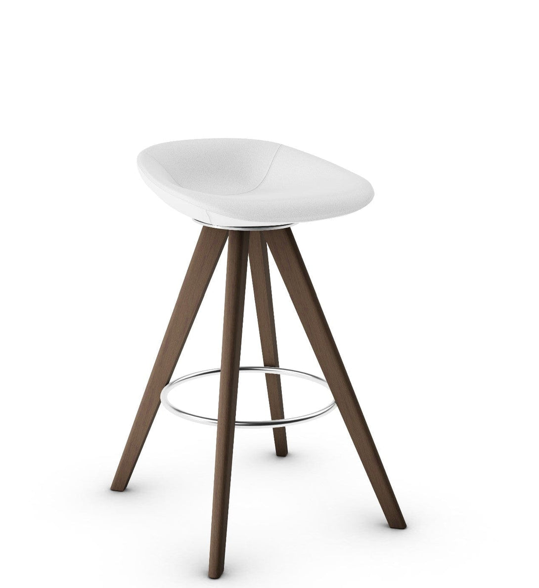 Tabouret Calligaris - Palm (Pieds en bois) CS1811 avec assise rembourrée et cadre en bois-3