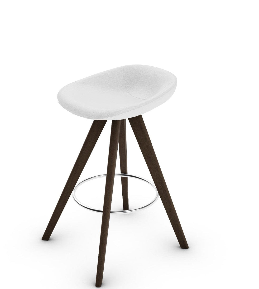 Tabouret Calligaris - Palm (Pieds en bois) CS1811 avec assise rembourrée et cadre en bois-4