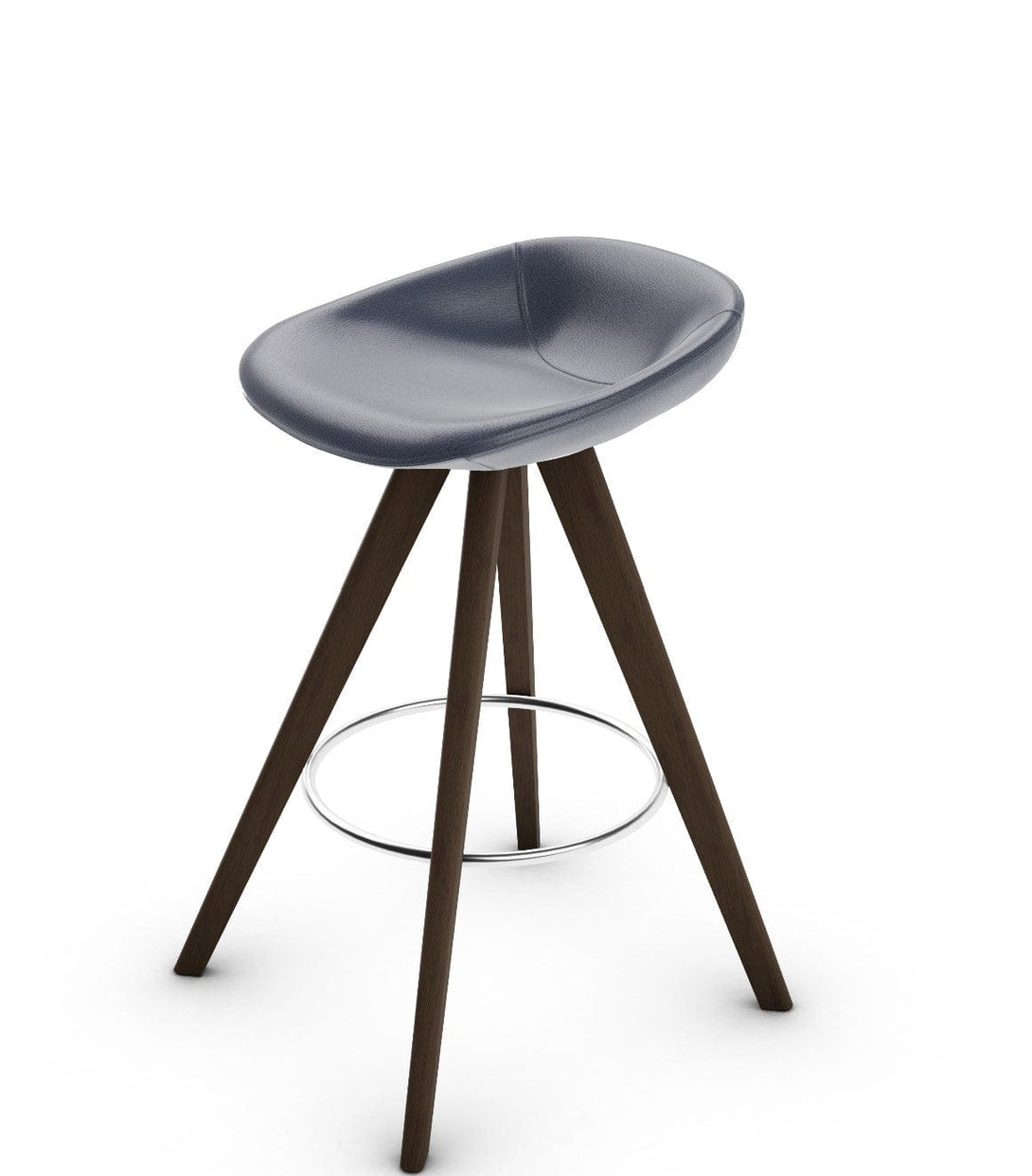 Tabouret Calligaris - Palm (Pieds en bois) CS1811 avec assise rembourrée et cadre en bois-10