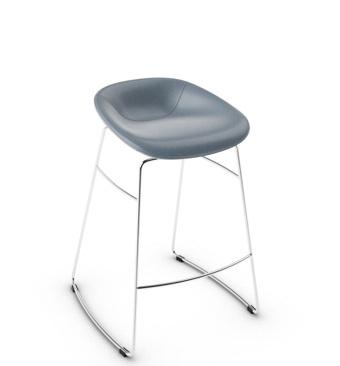 Tabouret Calligaris - Palm (Pieds en métal) CS1822 avec assise rembourrée et base en métal-9