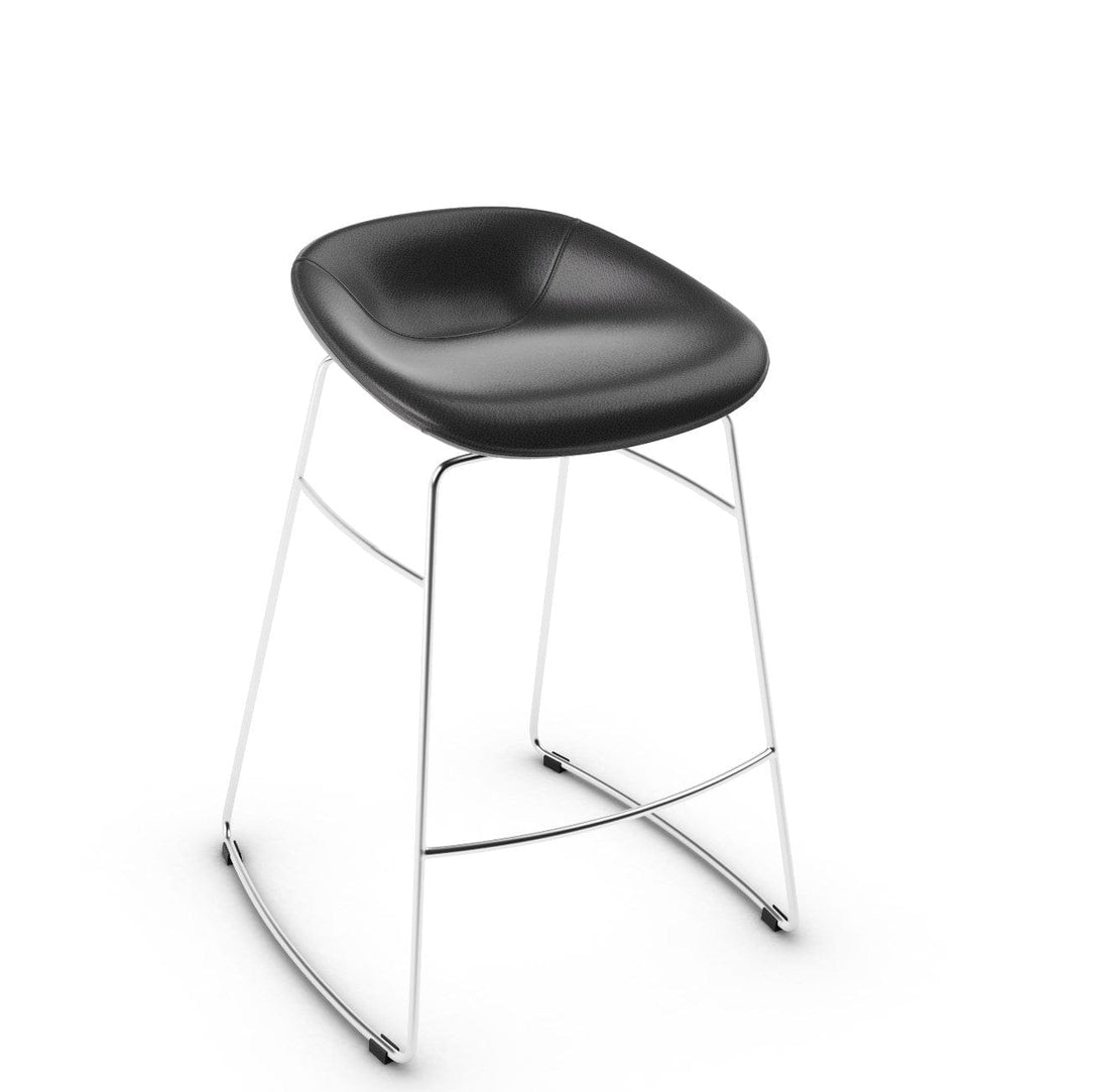 Tabouret Calligaris - Palm (Pieds en métal) CS1822 avec assise rembourrée et base en métal-8