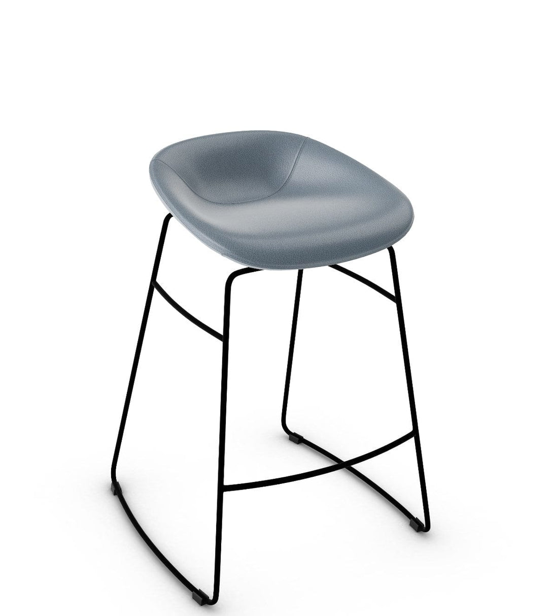 Tabouret Calligaris - Palm (Pieds en métal) CS1822 avec assise rembourrée et base en métal-5