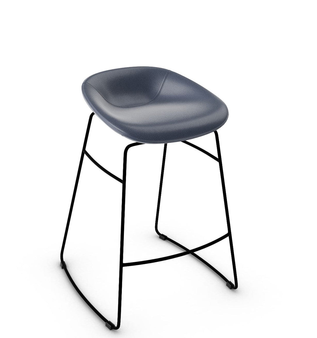 Tabouret Calligaris - Palm (Pieds en métal) CS1822 avec assise rembourrée et base en métal-6