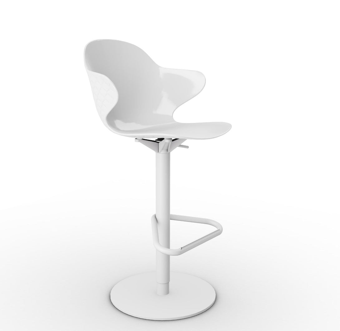 Tabouret Calligaris - Saint Tropez (Base pivotante) CS1827 avec assise en polycarbonate et base en métal pivotante-28