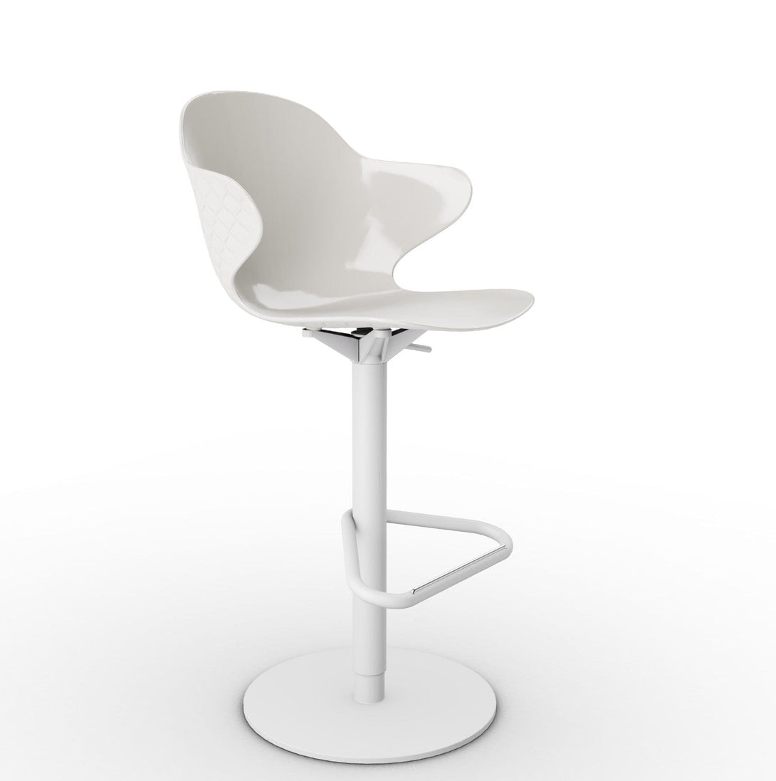 Tabouret Calligaris - Saint Tropez (Base pivotante) CS1827 avec assise en polycarbonate et base en métal pivotante-24