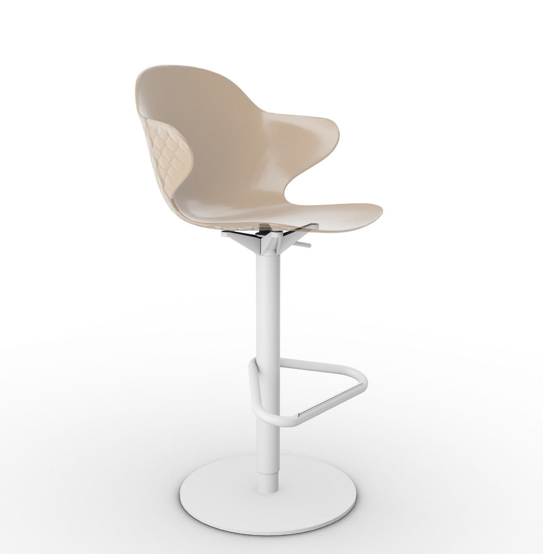 Tabouret Calligaris - Saint Tropez (Base pivotante) CS1827 avec assise en polycarbonate et base en métal pivotante-27