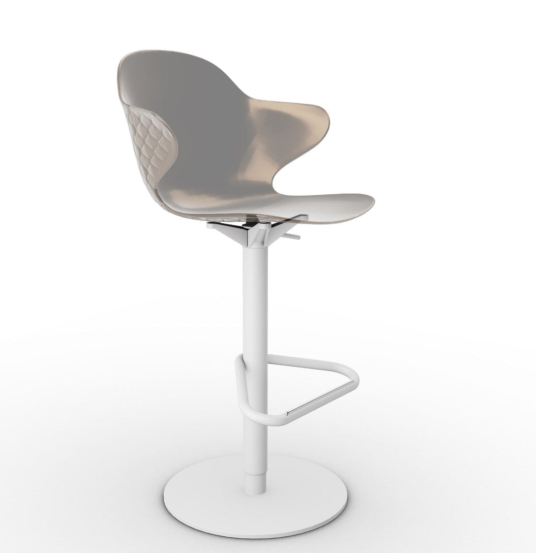 Tabouret Calligaris - Saint Tropez (Base pivotante) CS1827 avec assise en polycarbonate et base en métal pivotante-23