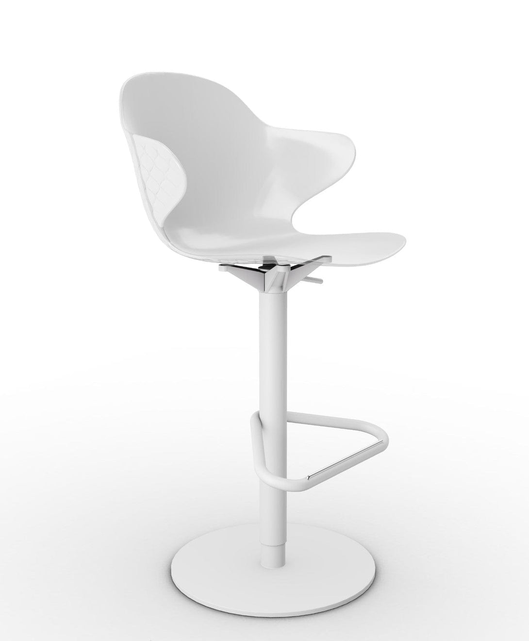 Tabouret Calligaris - Saint Tropez (Base pivotante) CS1827 avec assise en polycarbonate et base en métal pivotante-29