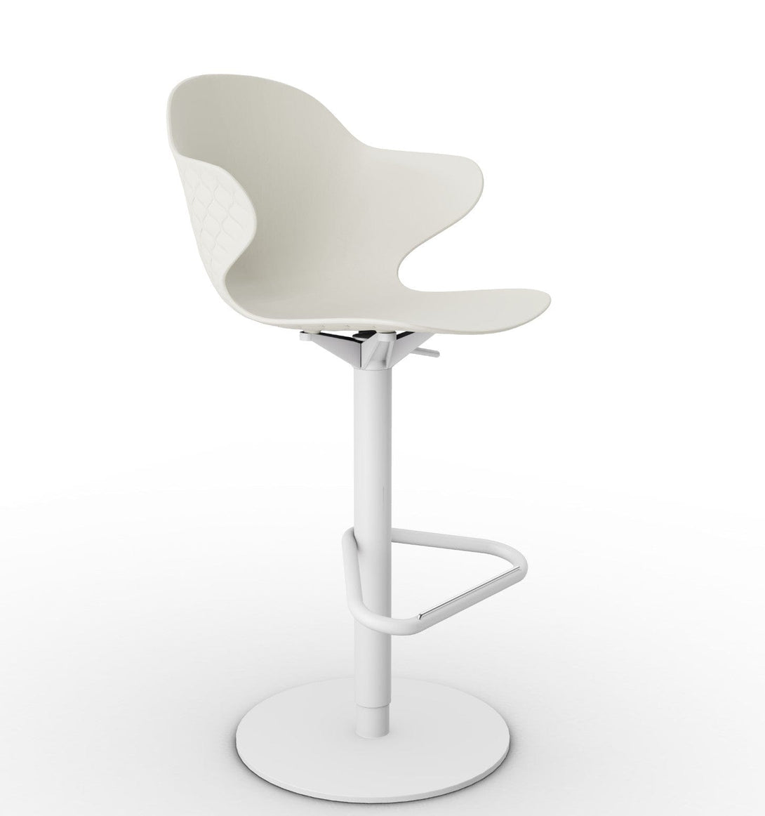 Tabouret Calligaris - Saint Tropez (Base pivotante) CS1827 avec assise en polycarbonate et base en métal pivotante-22